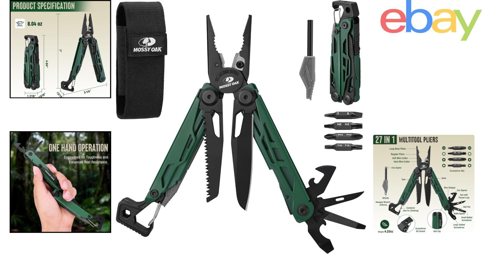 Versatile Pocket Multitool with Pliers, Knife, Screwdrivers & Bottle Opener