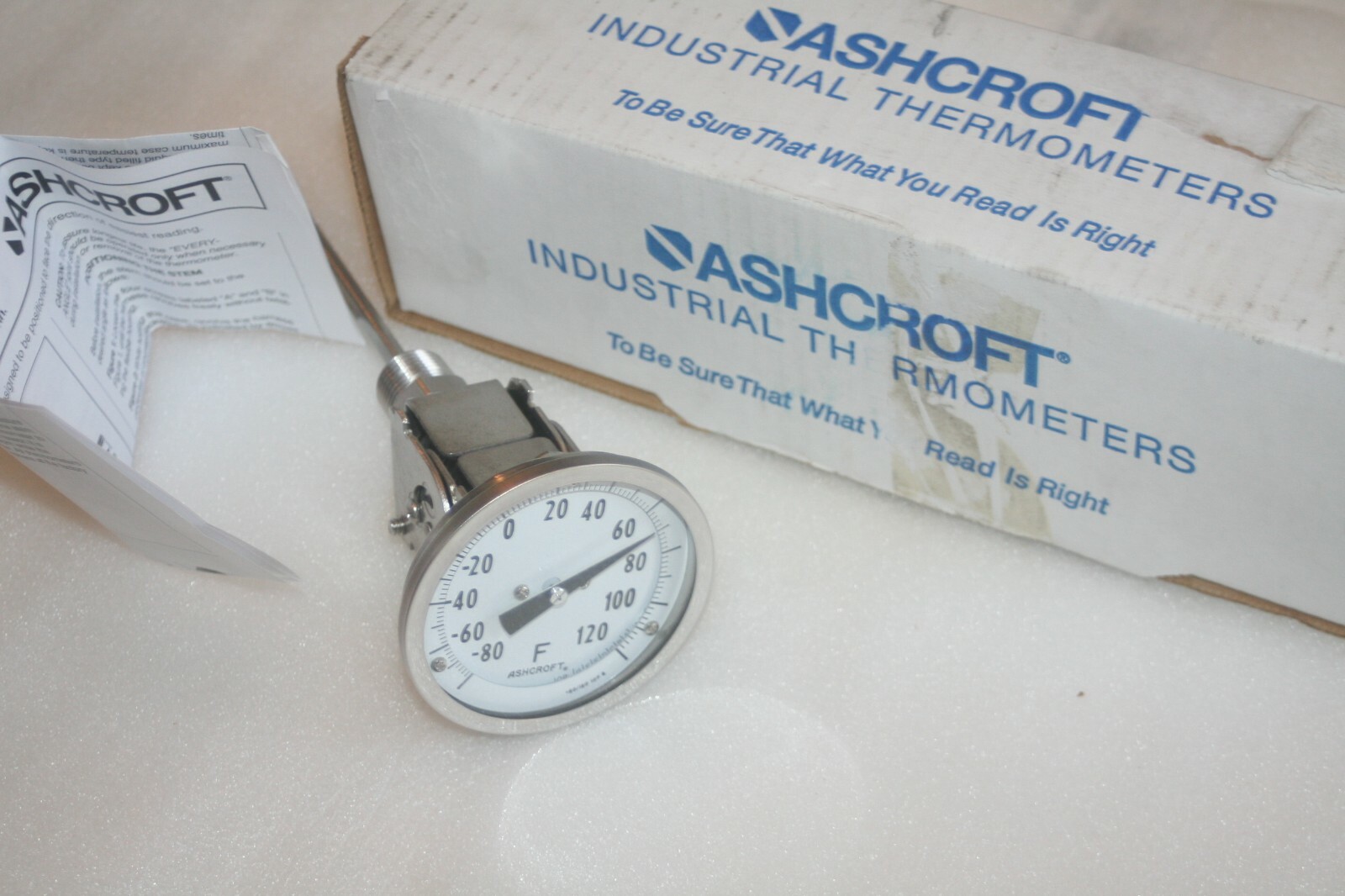 ASHCROFT 3" Bi-Metal Thermometer 30EI60E060 -80/120F 10237289-9 * NEW *