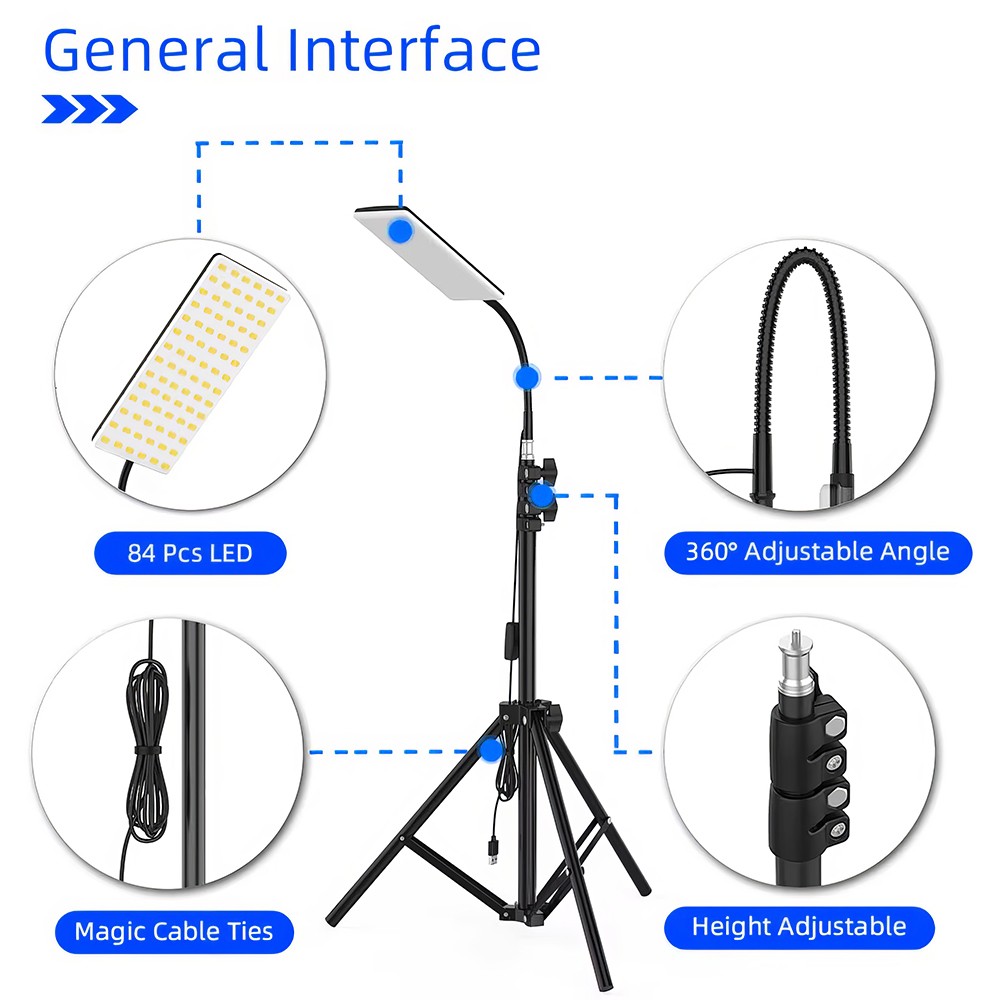 Outdoor Camping Light Super Bright LED Grill Light Work Light With Stand Tripod