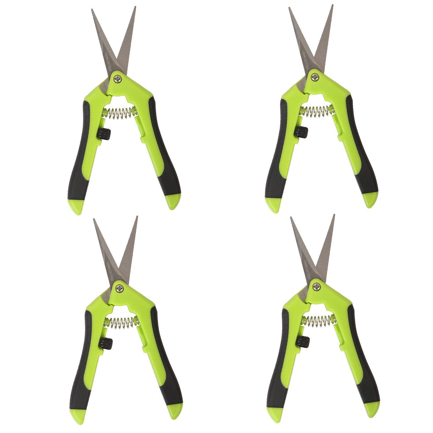 KEILEOHO 4 Pack 6.5 Inch Bud Trimming Scissors, x 3.54 inches, Green