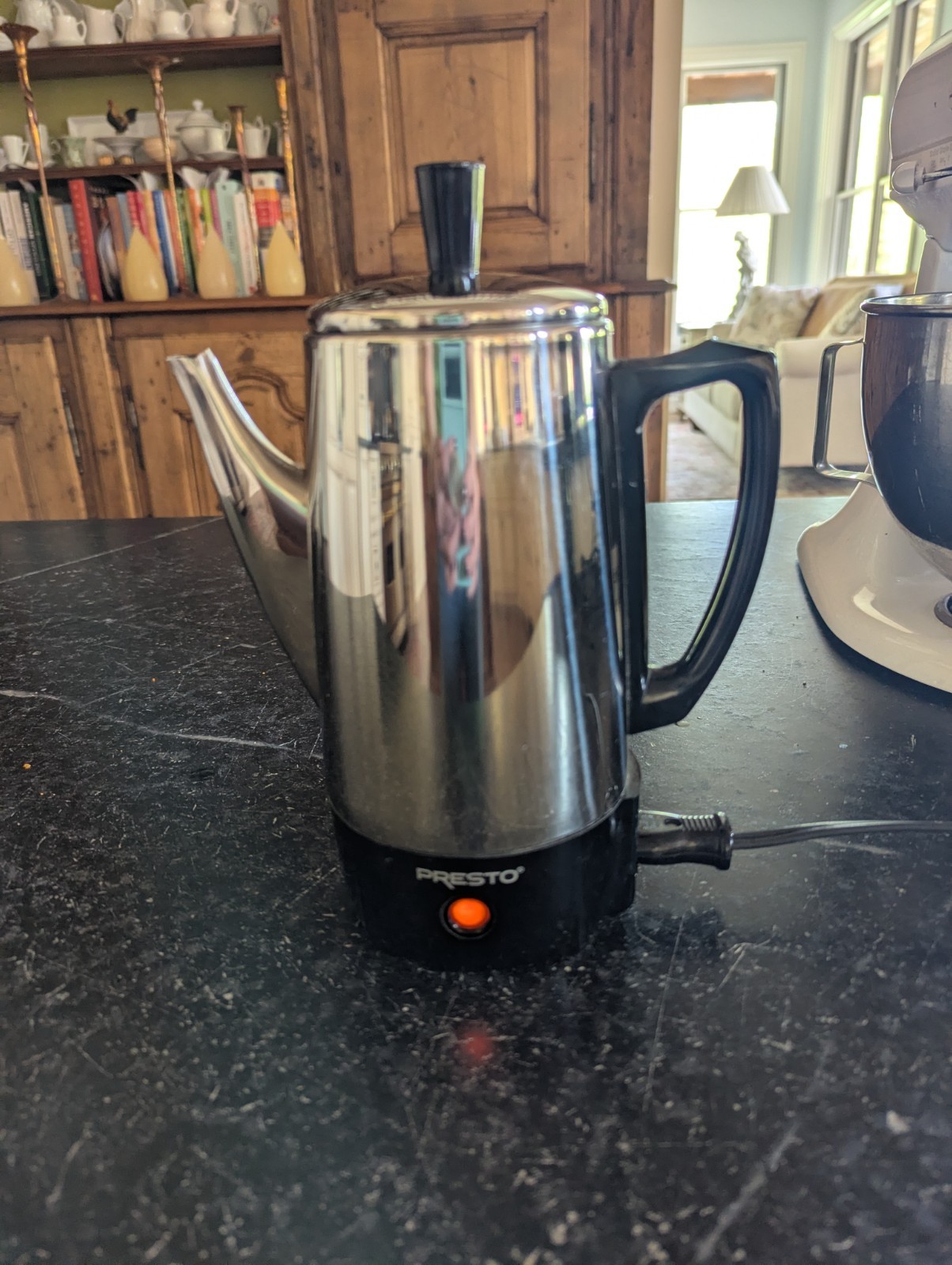 PRESTO Super fast Fully Automatic Percolator MODEL 0282202 Chrome Coffee Brew