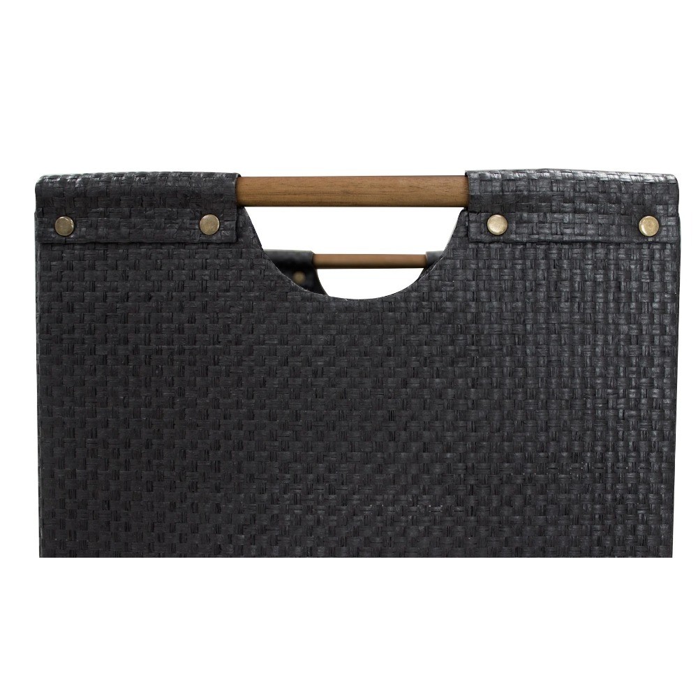 Fabric Cube Storage Bins (12.75" x 12.75"), Black Woven, 2 Pack