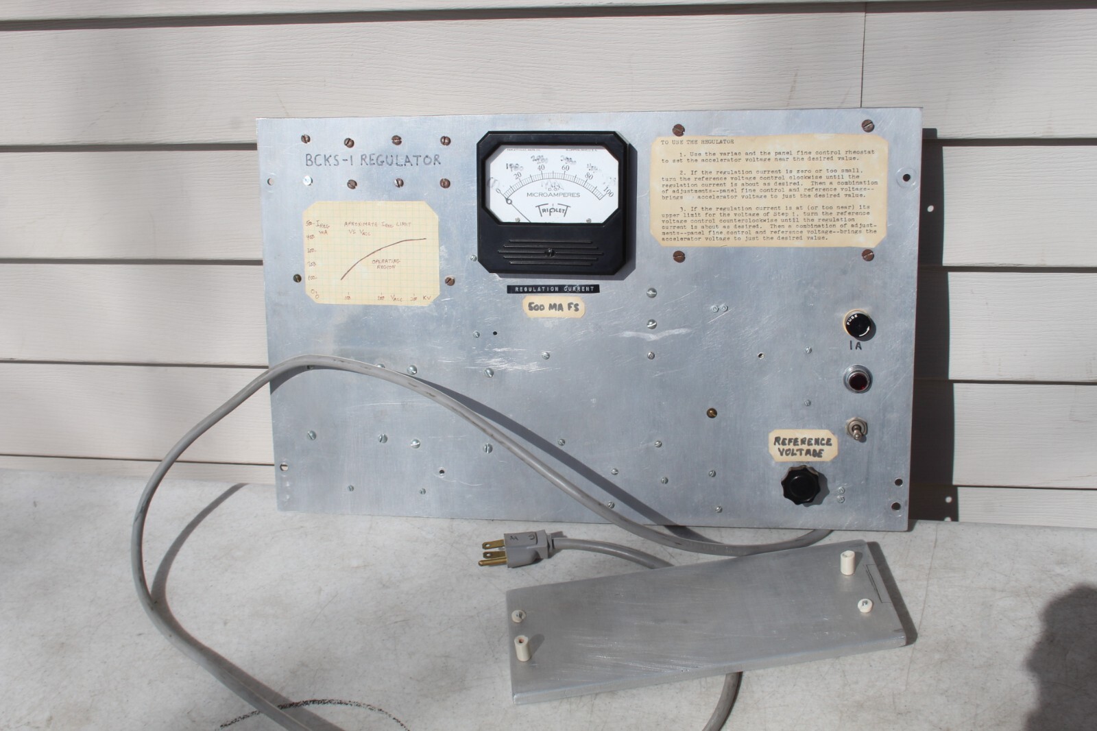 VTG Voltage Regulator Triplett Meter Panel Polytron Devices Power Suply Current