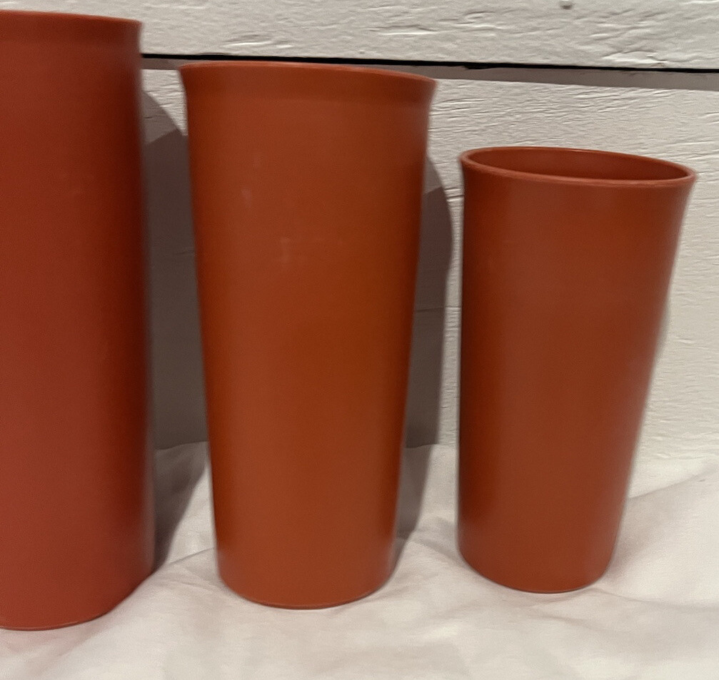 Tupperware Stackable Tumbler Cup Set of 3x Vintage