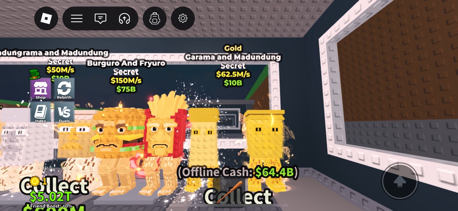 Roblox Secret Gold garama and madundung