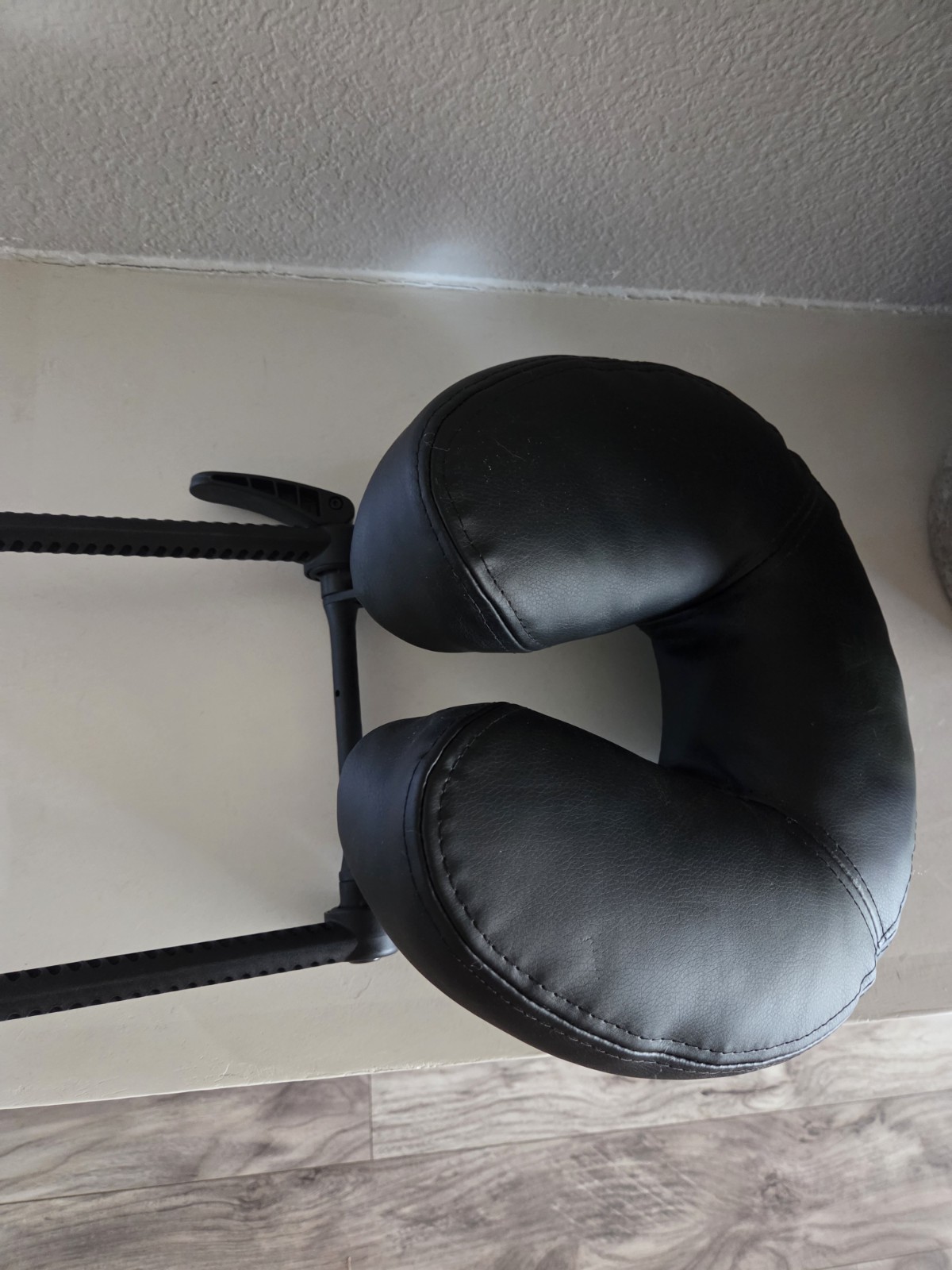 Inner Strength Massage Table Headrest Adjustable Portable Black Faux Leather