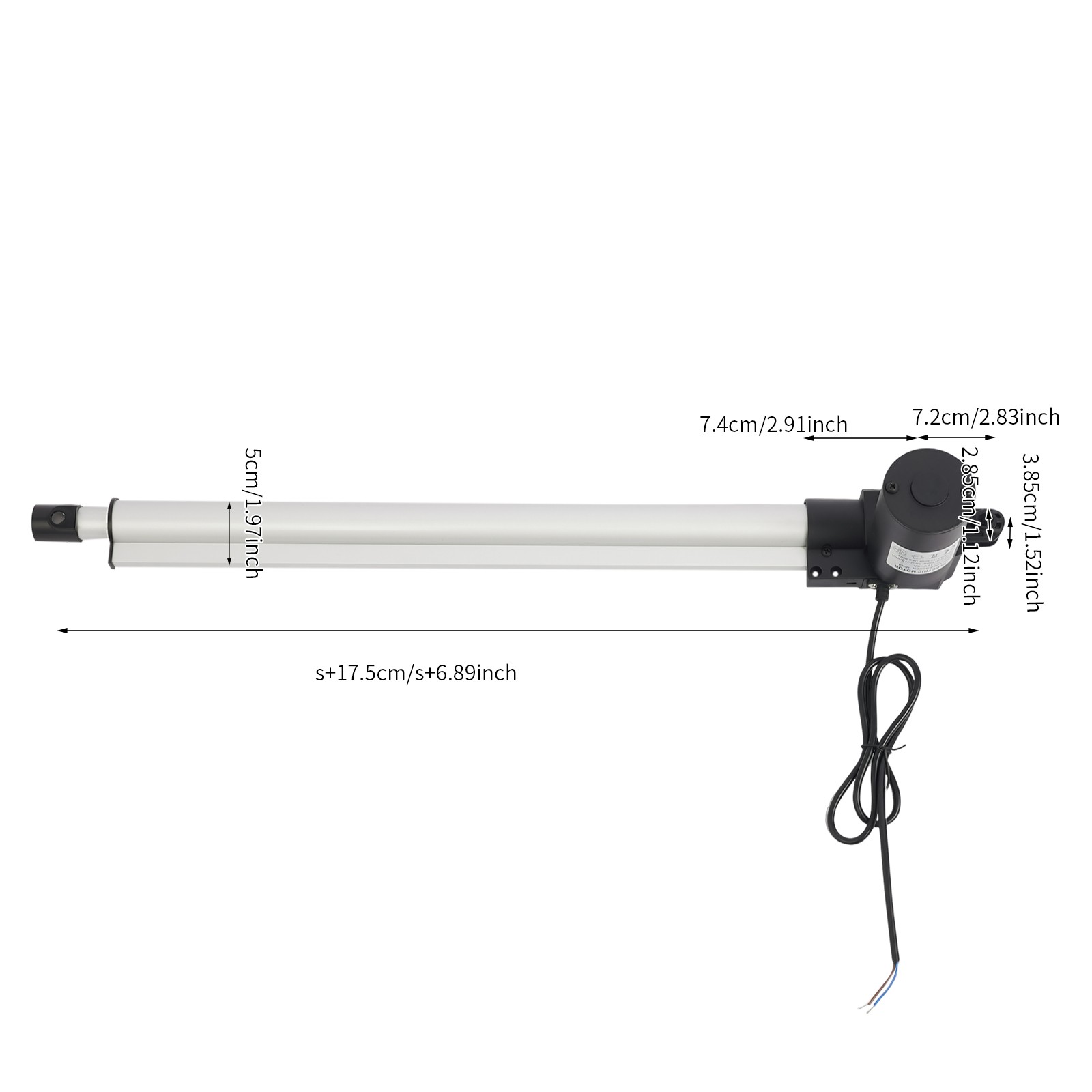 500mm Stroke Linear Actuator Electric Motor 6000N Max Lift Waterproof Heavy Duty