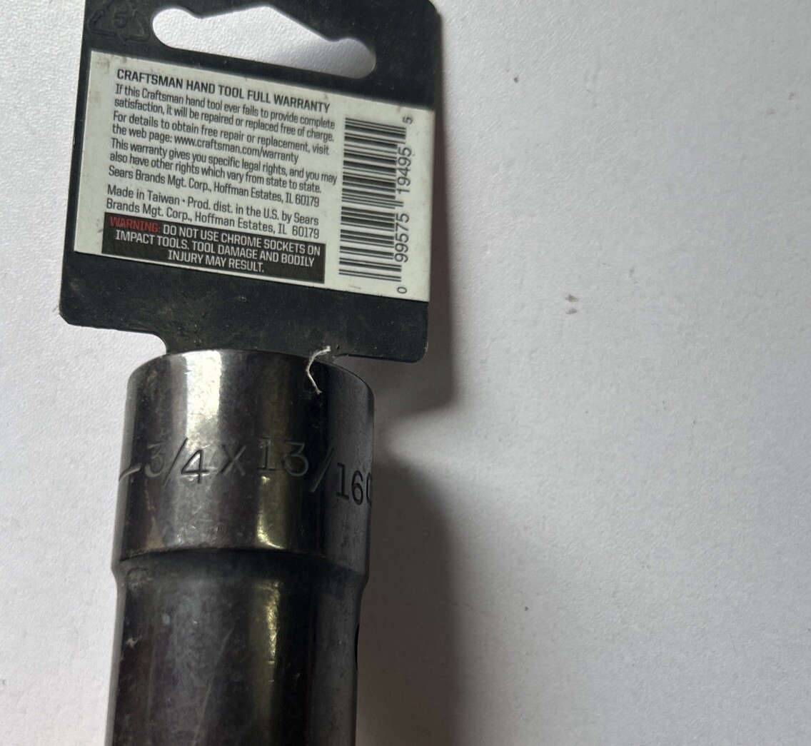 CRAFTSMAN AIR TOOLS 1/2" DRIVE 3/4 X 13/16 DOUBLE END IMPACT FLIP SOCKET
