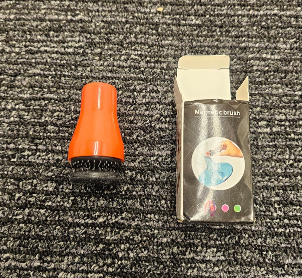 (QTY 5) Mini Fish Tank Magnetic Brush Aquarium Glass Scraper Cleaner Orange