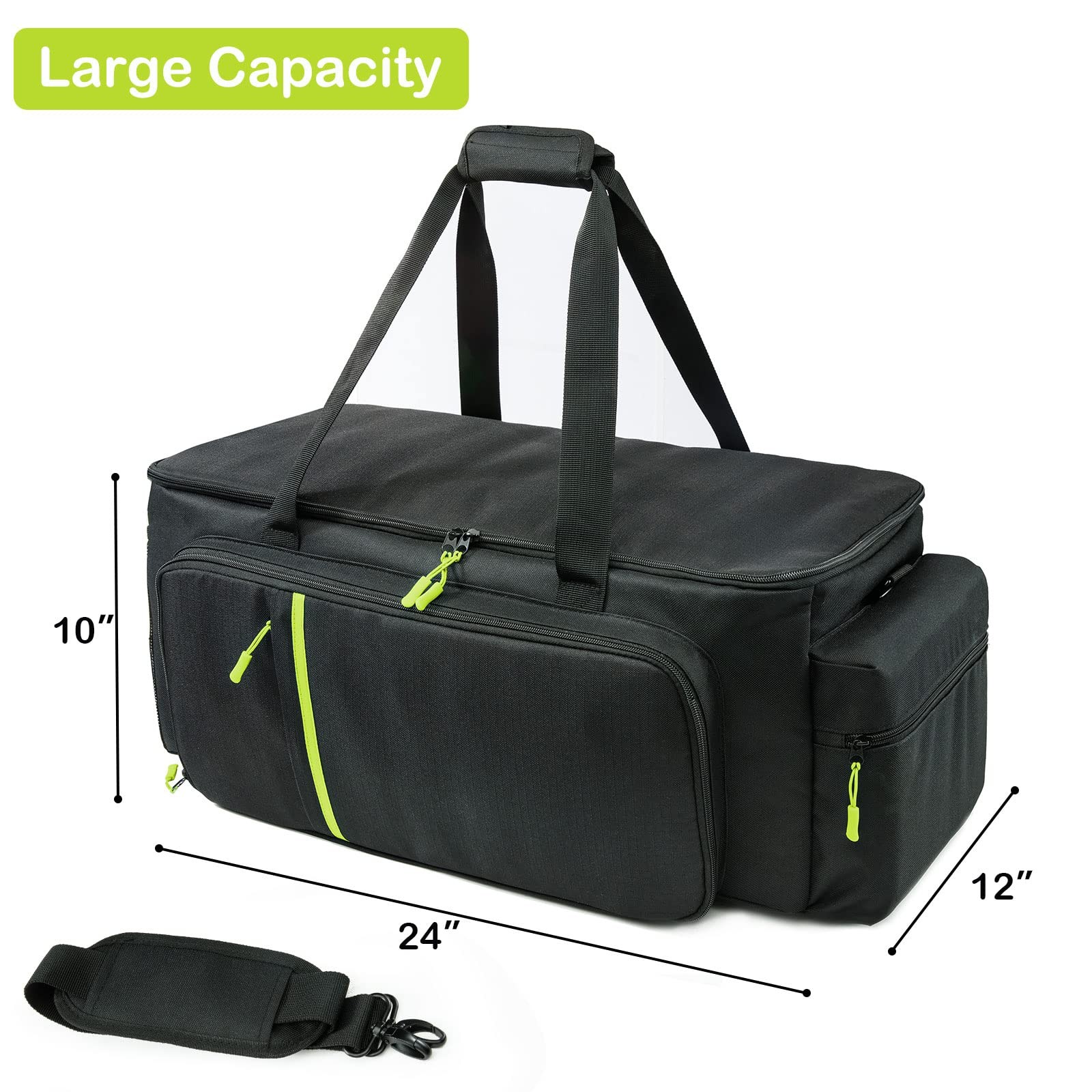 MYBAGZING Dj Cable Bag-24 Large Dj Cable File Bag-Dj Cabel Organizer Case-Tra...