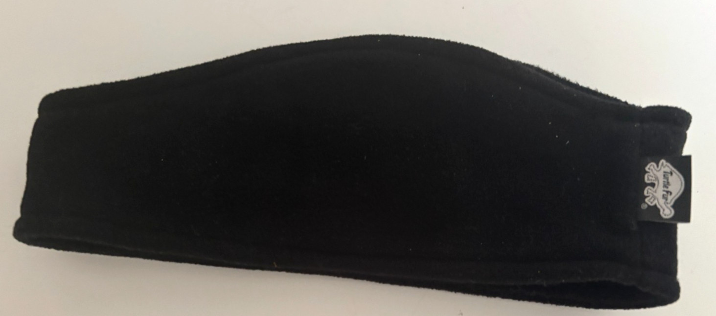 TURTLE FUR HEADBAND Black Fleece EAR WARMER Ski Winter Unisex ADULT Men Women