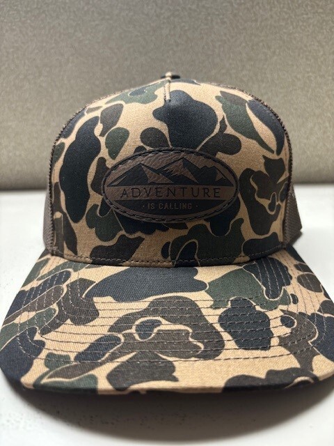NWOT adjustable snapback baseball golf hat cap camouflage Adventure Is Calling
