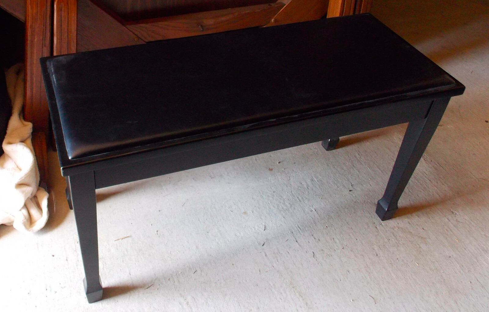 Black Padded Lift Seat Piano Bench  (PB21)