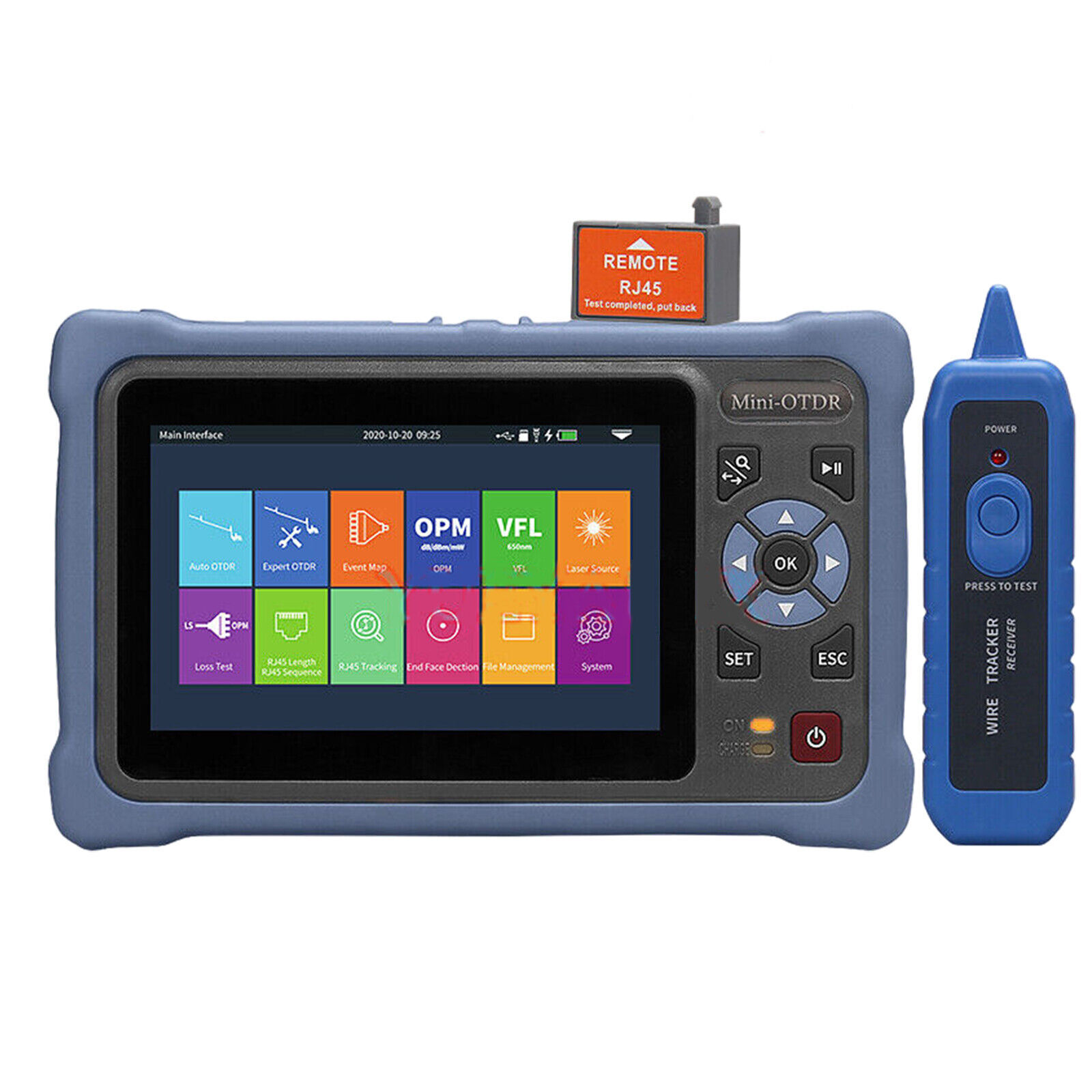 Mini OTDR 1310/1550nm 26/24dB SM FC/UPC 4.3" Touch Screen Optical Network Tester