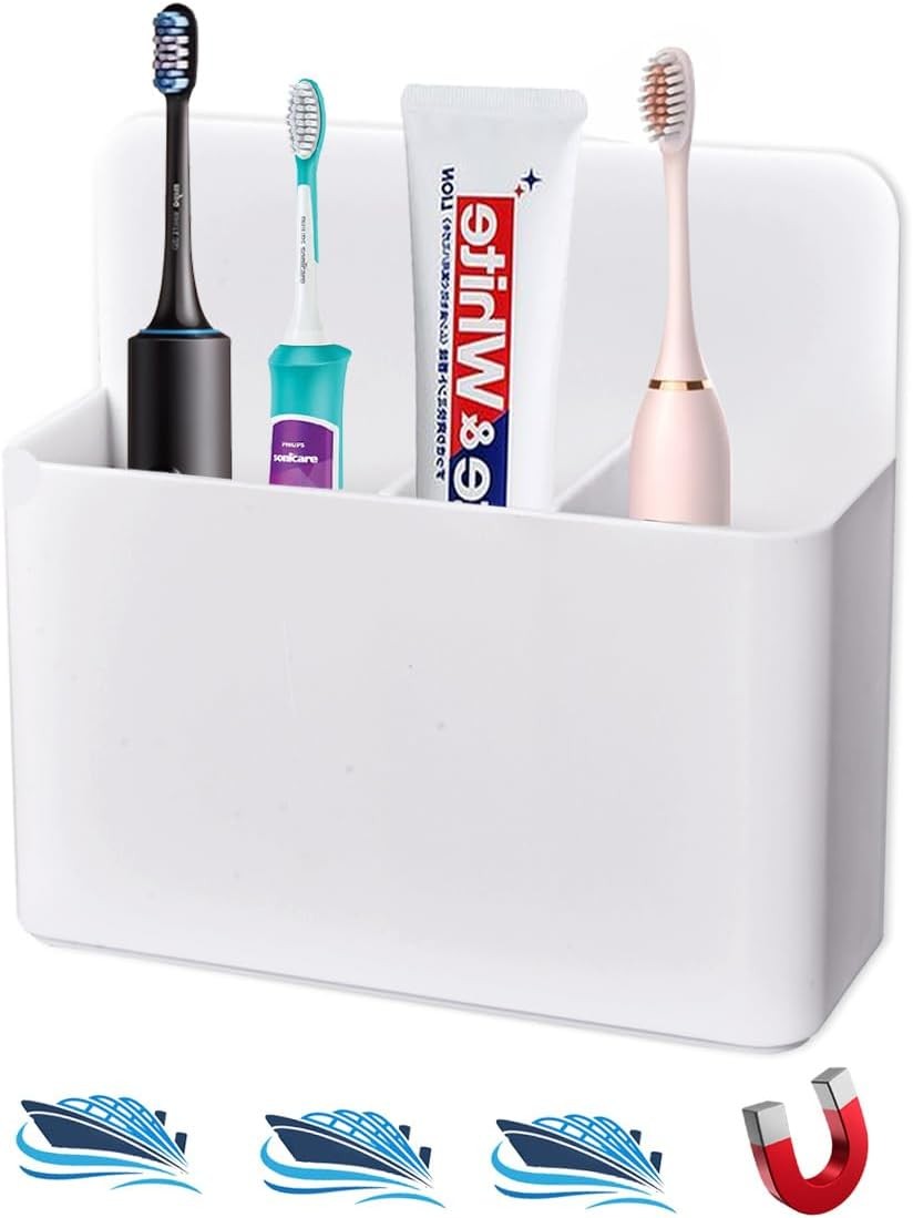 Magnetic Toothbrush Holder for Cruise Ship Cabin Wall Organizer Travel Essential