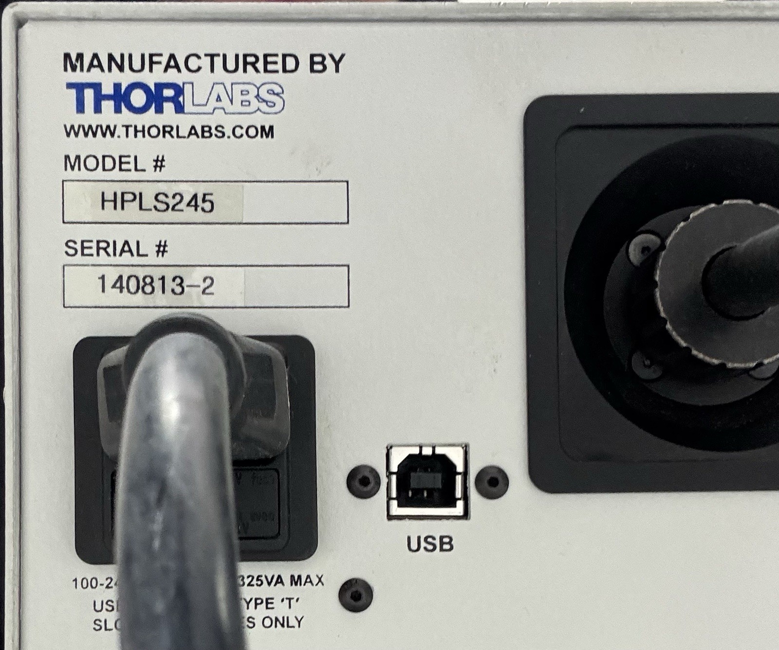 Thorlabs HPLS245 Solid-State Plasma Light Source with Ø6 mm Liquid Light Guide