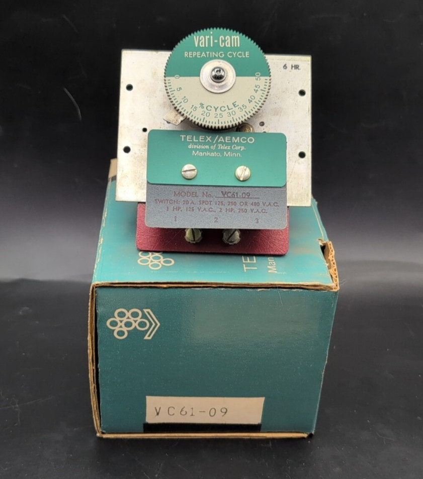 TELEX/AEMCO VARI-CAM REPEATING CYCLE TIMER VC61-09 NOS in Box (Qty 1)