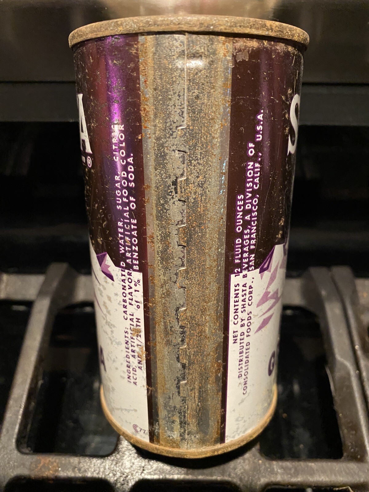 Shasta IMITATION GRAPE 🍇 Soda 🥤 Flat Top Very Nice Example