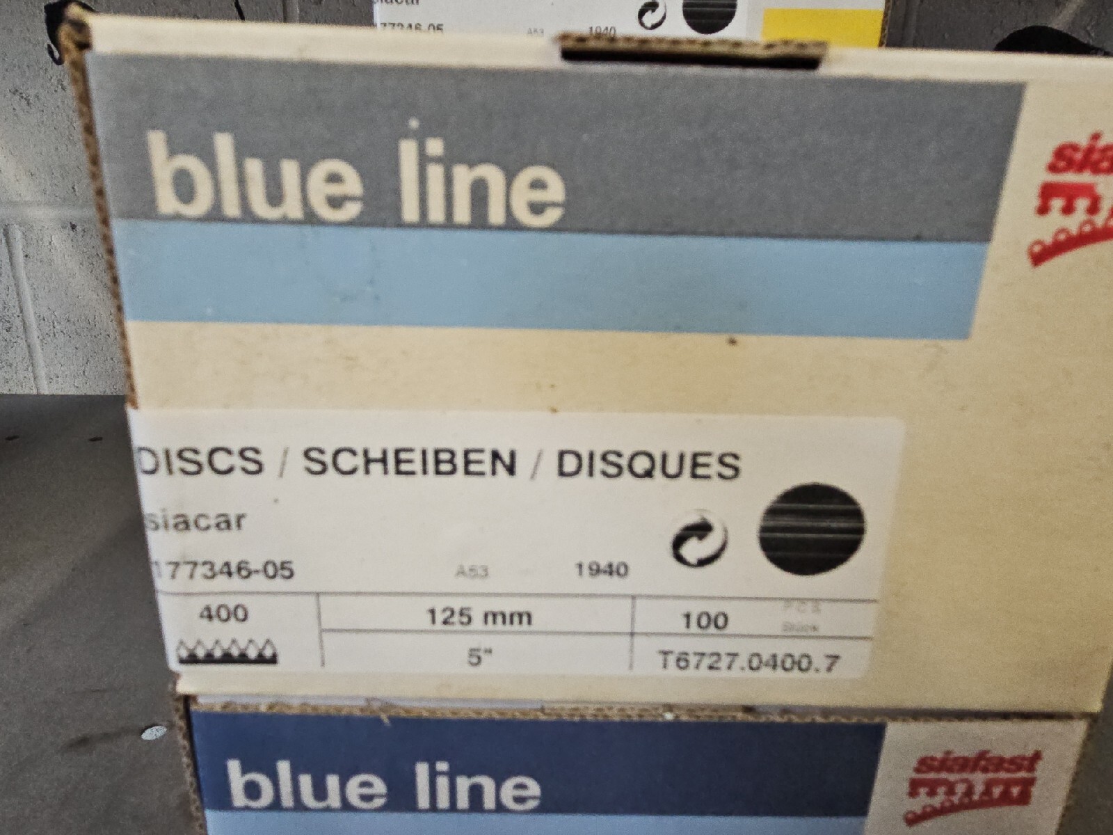Sia Siacar 5" Sanding Discs 100 Sheet Box 400