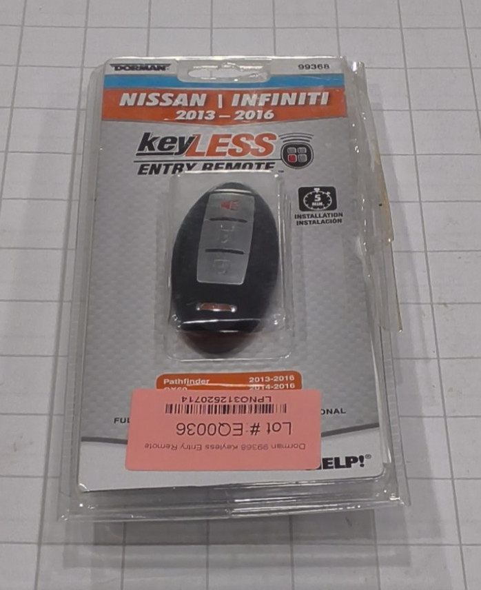 Dorman 99368 Keyless Entry Remote fits 2013-2016 Nissan Pathfinder Infiniti QX60