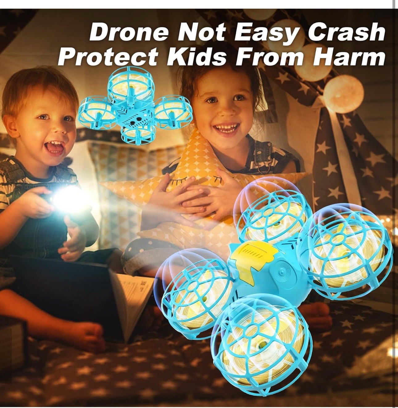 Gesture-Control Drone – Quadcopter Toy with 3 Batteries