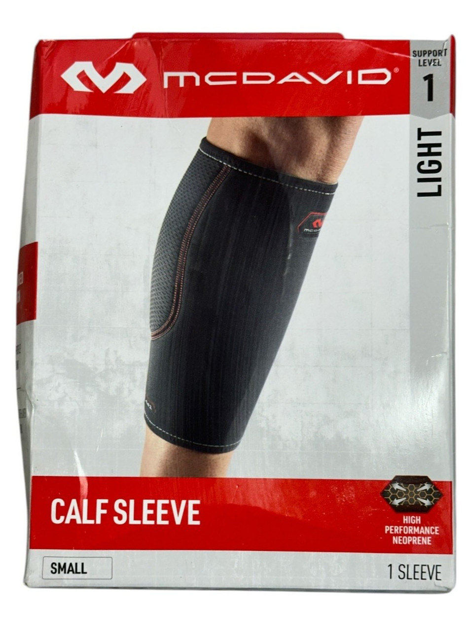 McDavid MD441 Black High Performance Support Level 1 Light Calf Sleeve Small