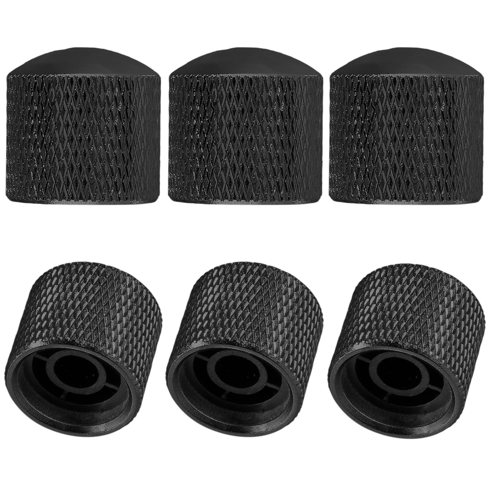 Biaungdo 6 Pcs Electric Guitar Knobs, Black Speed Control Knobs