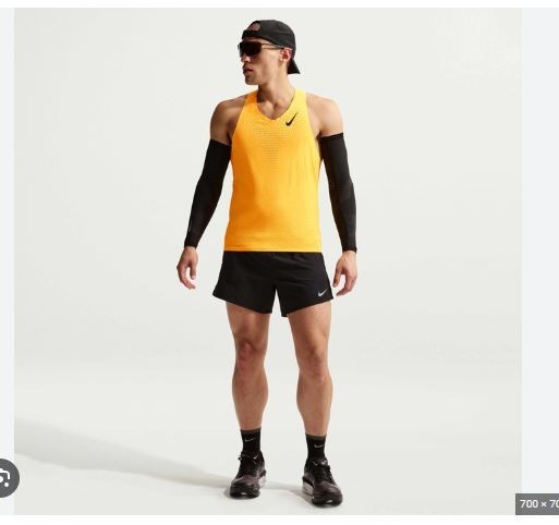 NEW MENS S SMALL NIKE AEROSWIFT SINGLET TANK TOP LASER ORANGE FN4231 845 racing