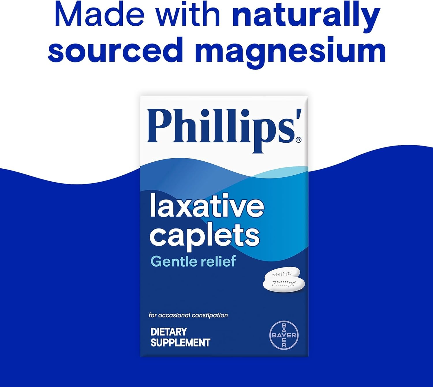 Easy-to-Swallow Laxative Caplets, 55 Count for Quick Relief