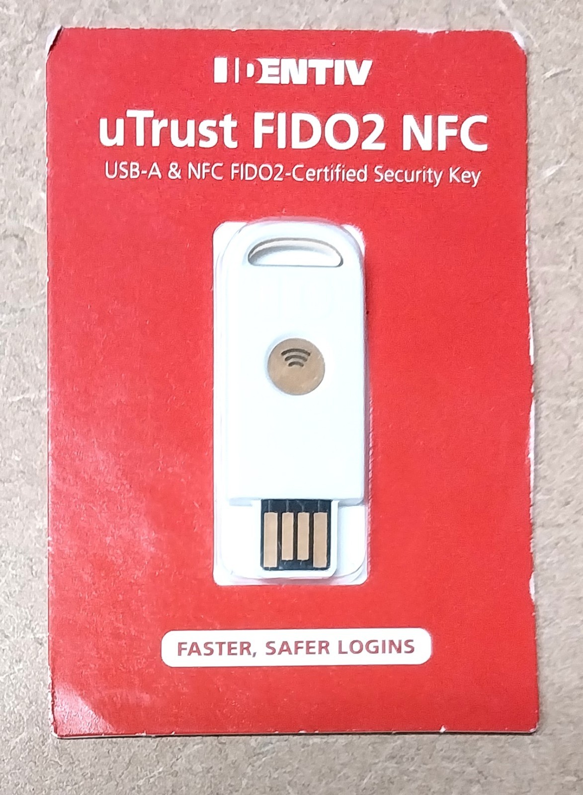 uTrust FIDO2 NFC & USB-A Certified Security Key (Brand: Identiv)