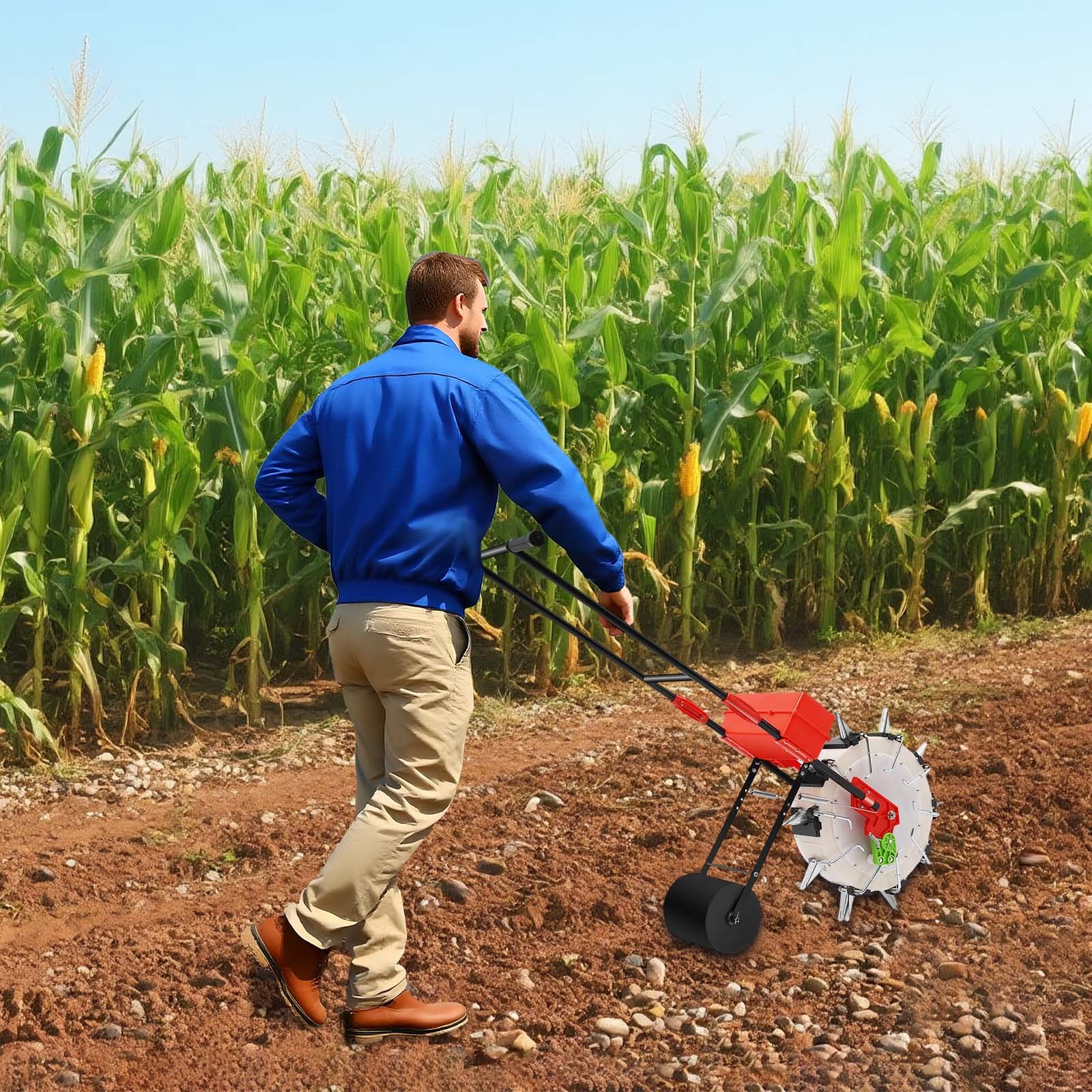 Manual Seeder Hand-held Seeding Machine Precision Garden Seed Planter Spreader