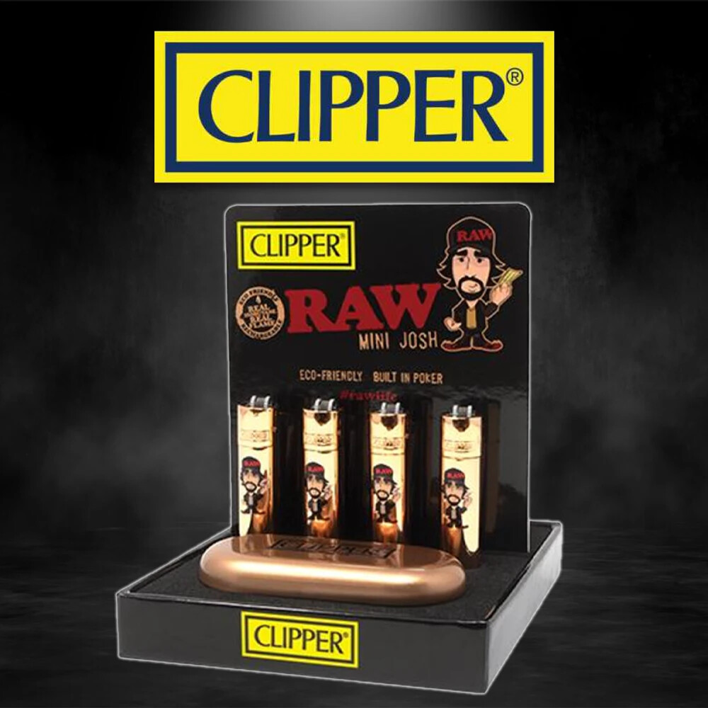 😎 1X CLIPPER MINI JOSH RAW LIGHTER ROSE GOLD WITH GIFT BOX 🔥 1CT NIB AUTHENTIC
