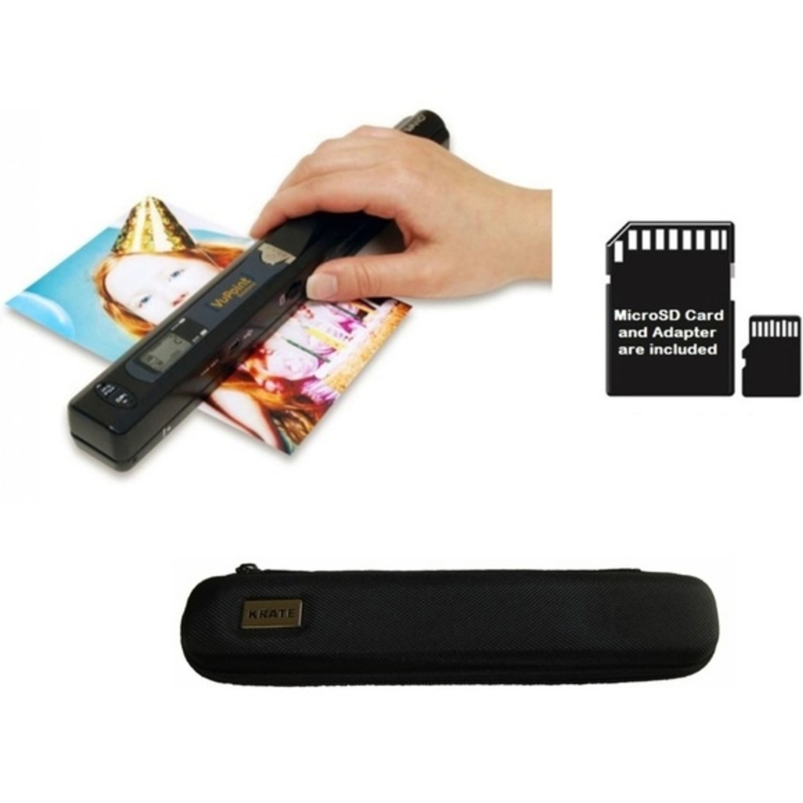 Magic Wand VuPoint Portable Scanner with Carrying Case & 4GB MicroSD Card. NWT.