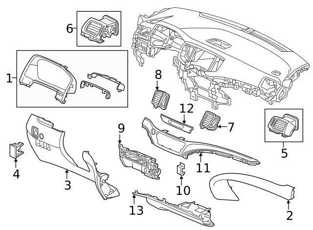Genuine Honda Instrument Panel Trim Panel 77325-TG7-A00ZA