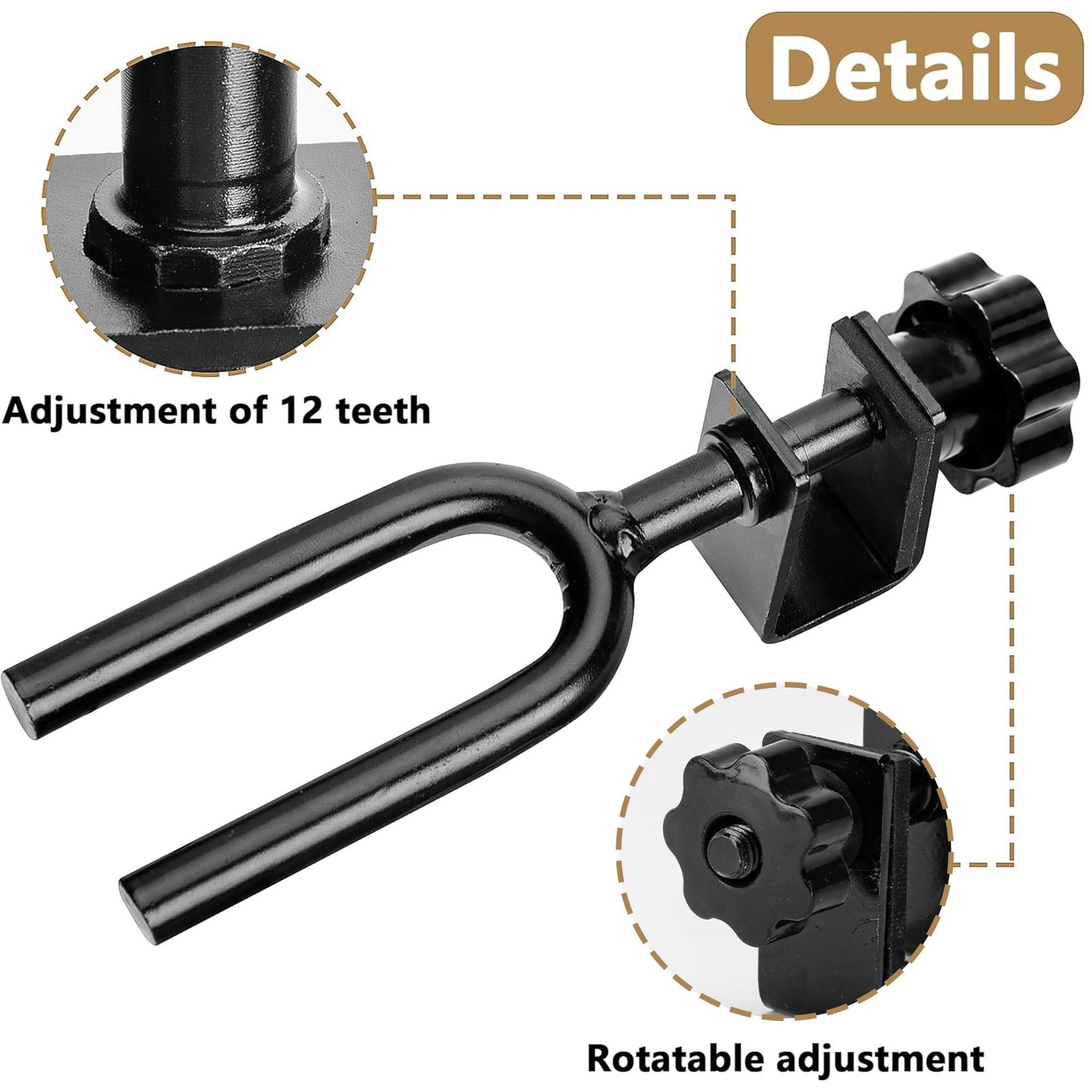 codree 2 Pcs Tree Stand Bow Holder- 12 Teeth Adjustable Hunting 2