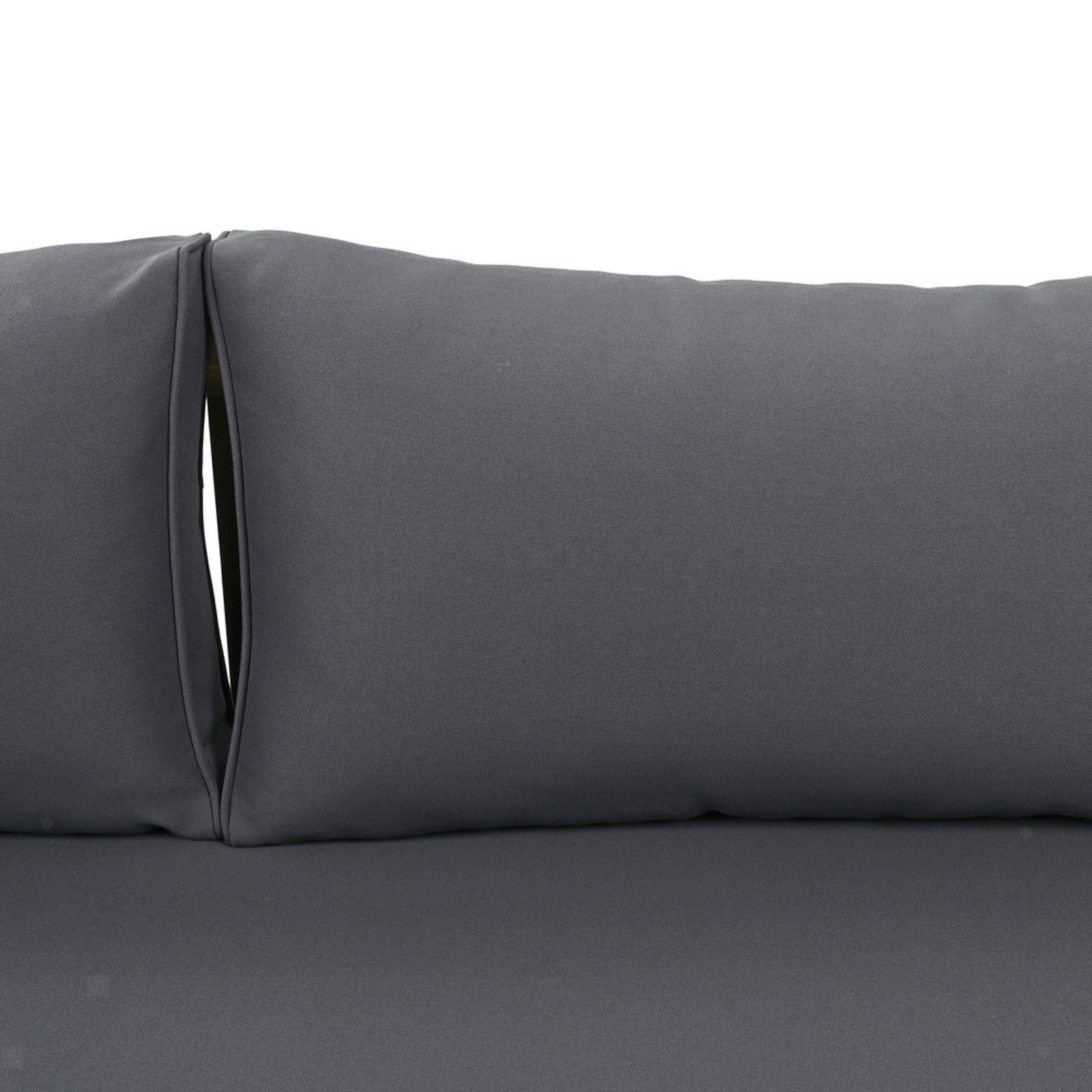 Stylish 3-Seater Daybed with Slat Panel Backrest, Water-Resistant Cushions &