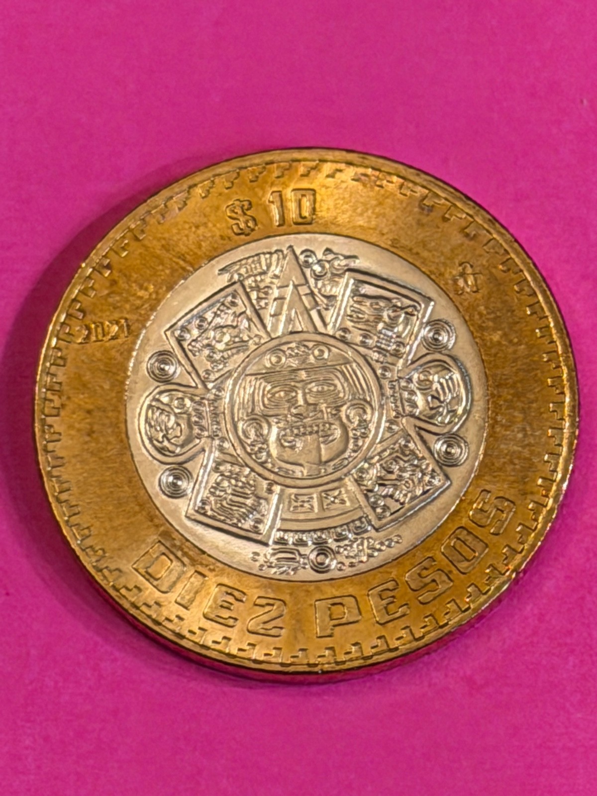 COIN MEXICO 2021  10 PESOS UNCIRCULATED FREE SHIPPING