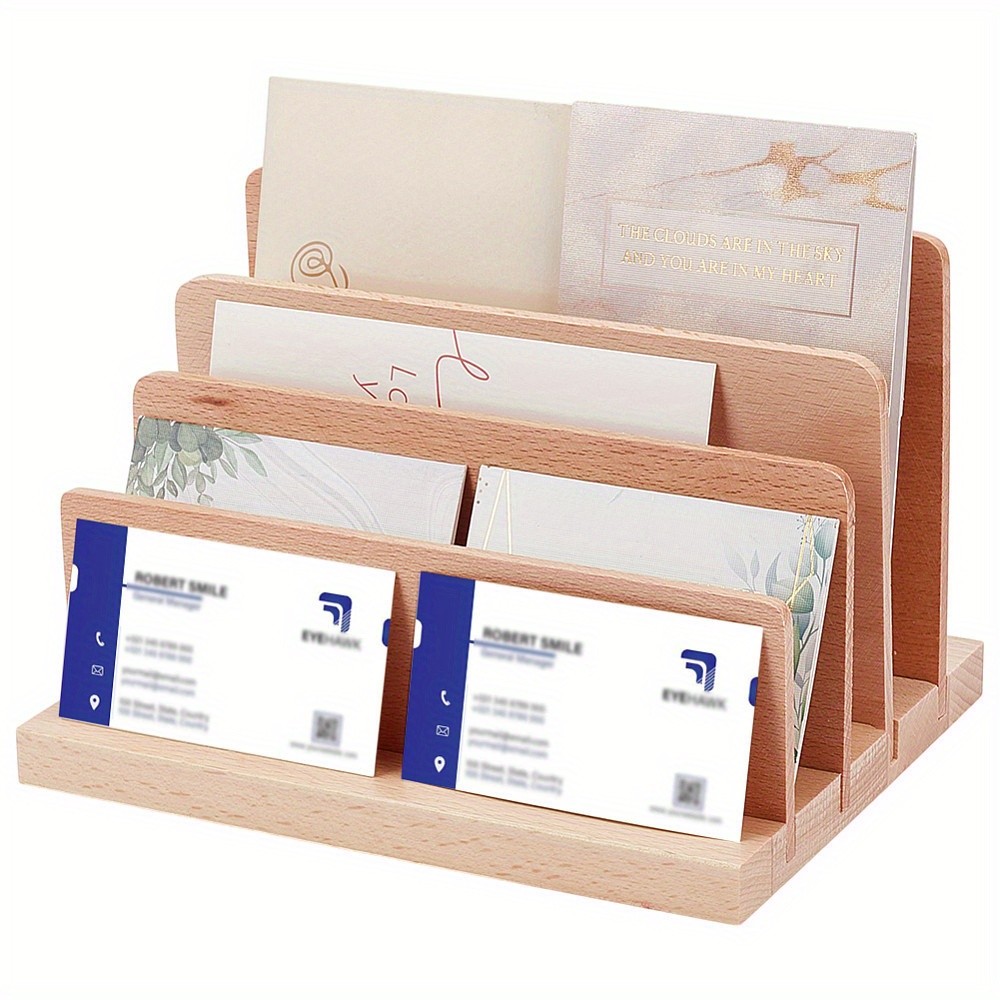 1set Wood Place Card Display Stands for Postcards Greeting Cards Holder