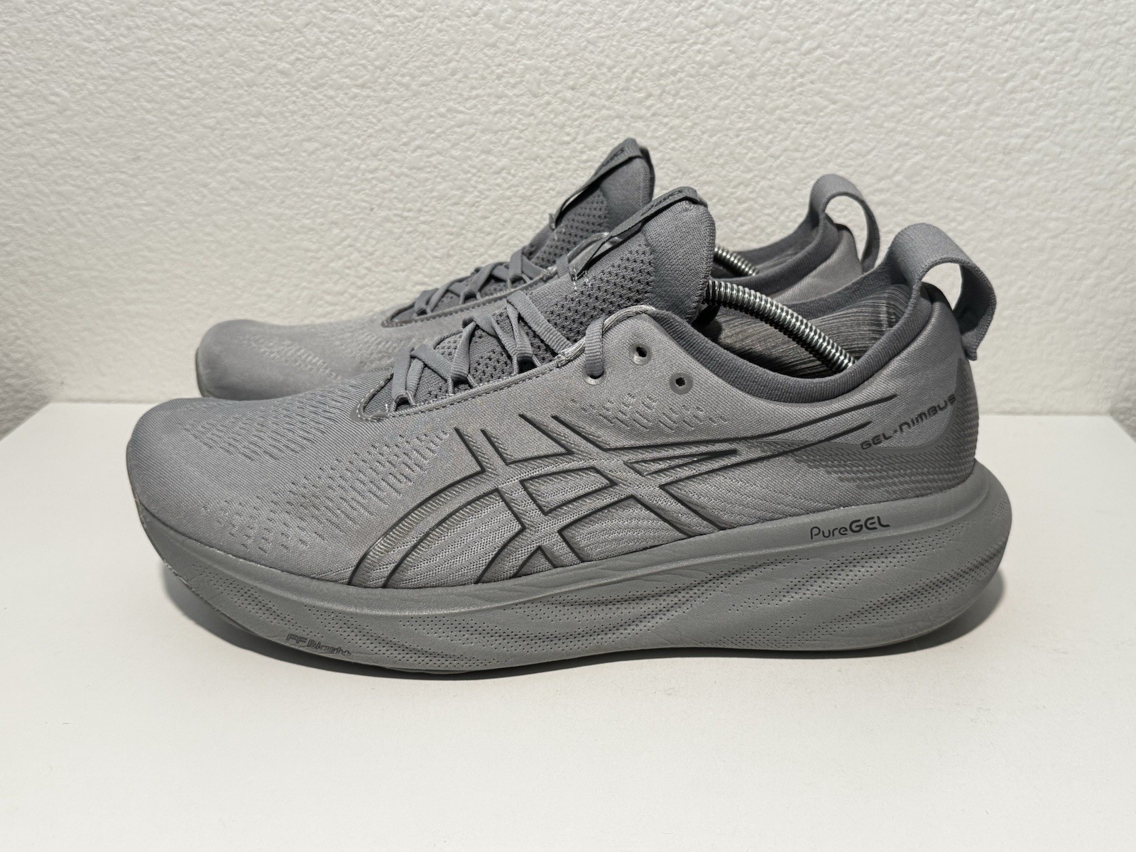ASICS Mens GEL-Nimbus 25 Running Shoe Sz 13 Island Sheet Rock Gray Sneaker