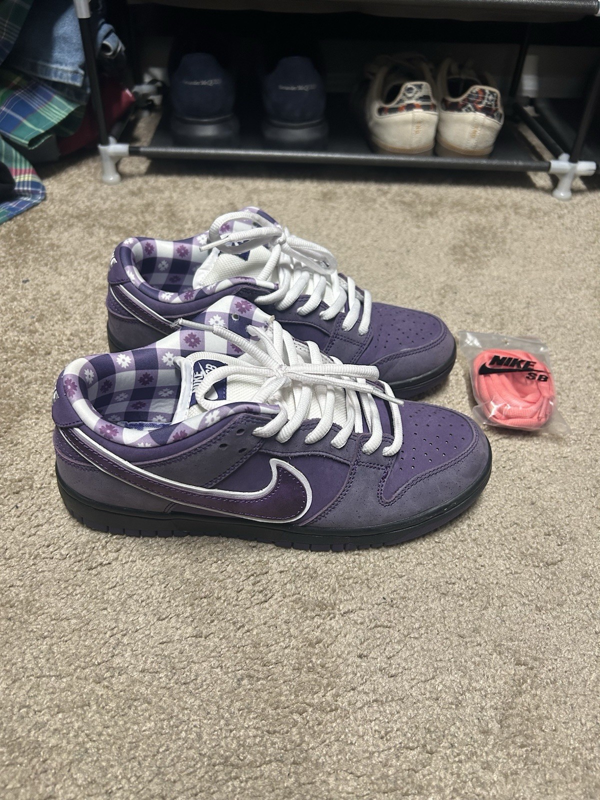 Nike SB Dunk Low Purple Skateboarding Shoes US 8