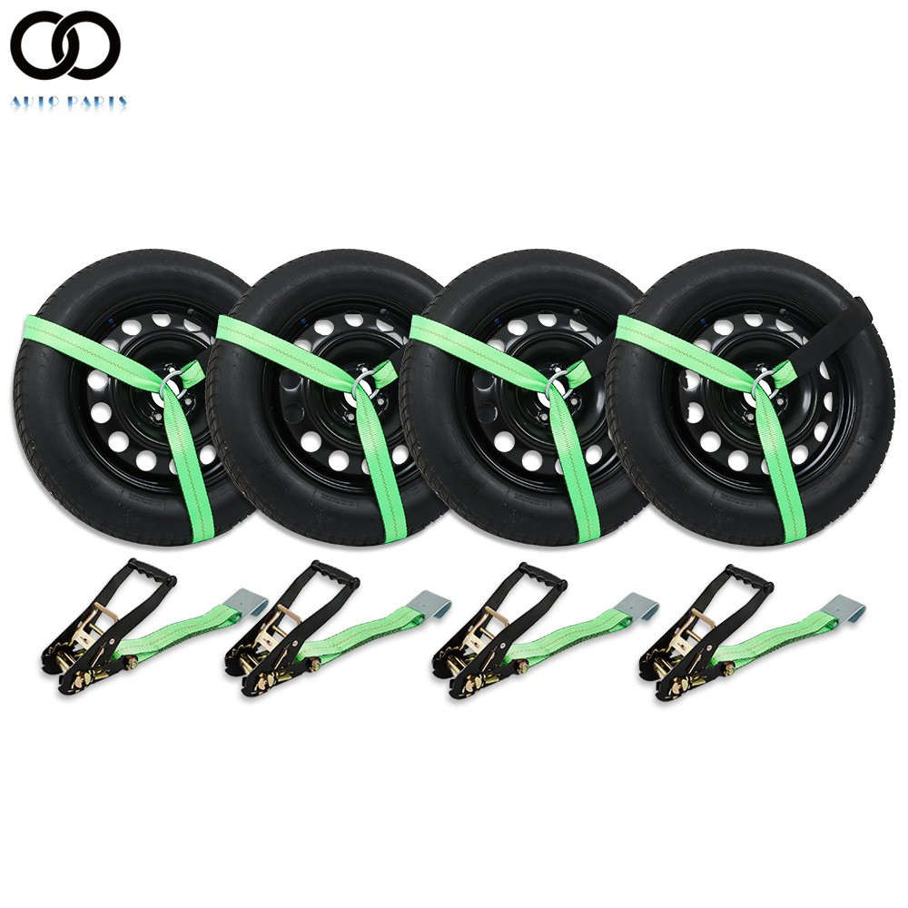 3,300 Pound Safe Working Load - Lasso Style - 2" x 96" Tie Down with Flat Hooks