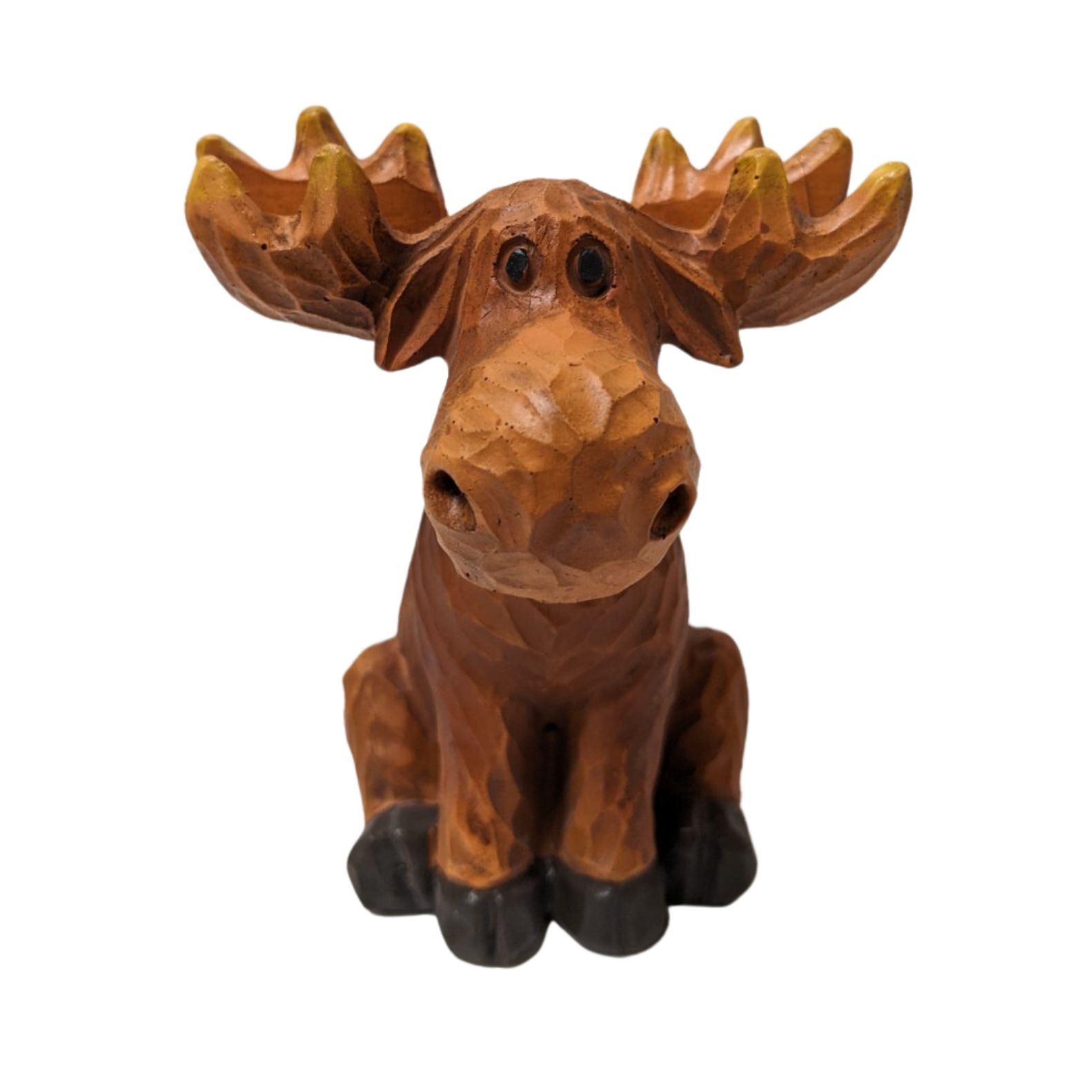 Whimsical Moose Eyeglasses Holder – Rustic Lodge Wood-Cut Style Décor