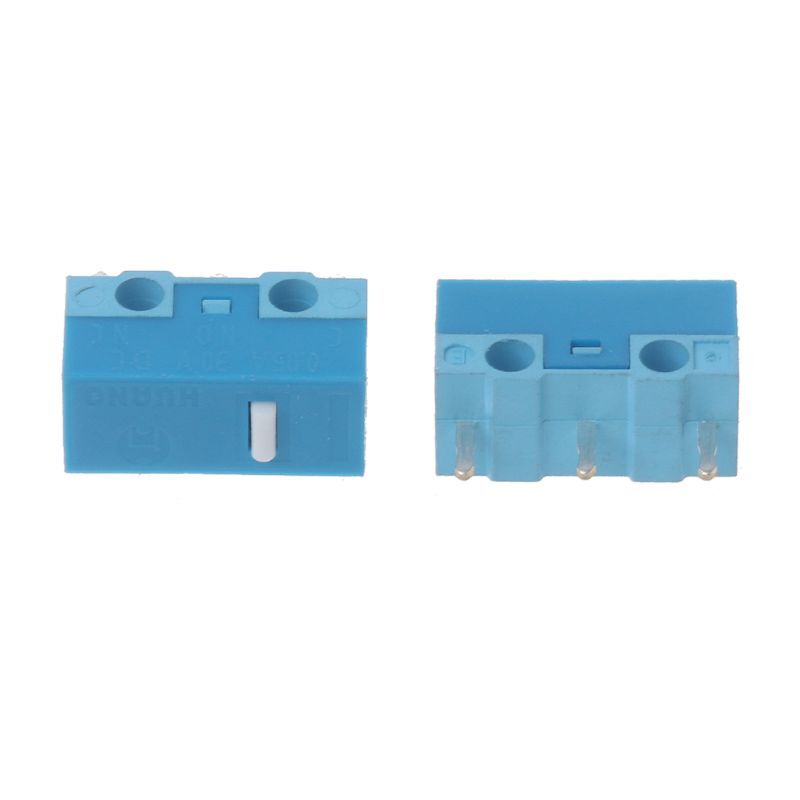 5Pcs Original HUANO White Dot Blue Shell 0.74N Mouse Micro Switch Silver Alloy