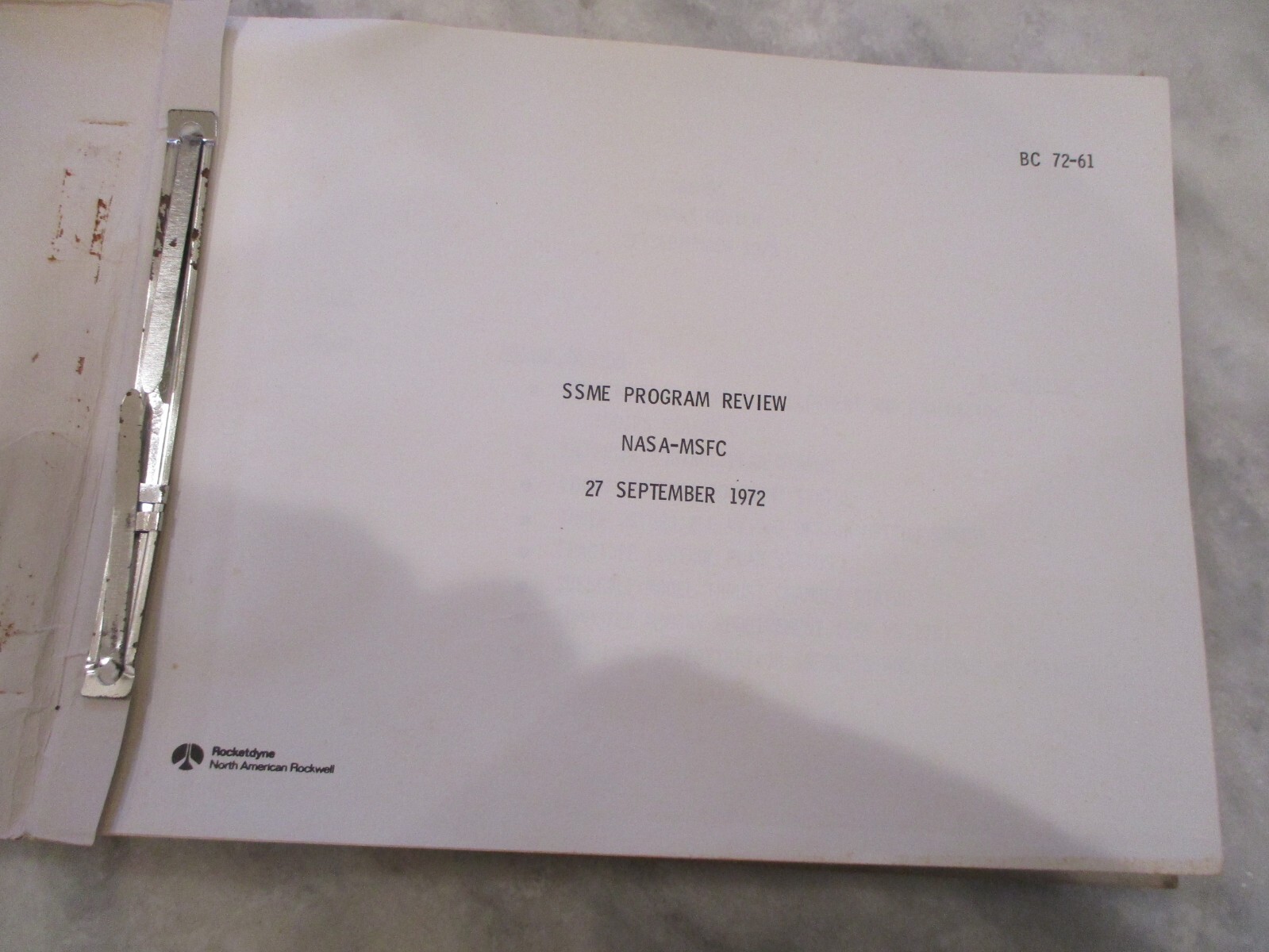 NASA/ROCKETDYNE SPACE SHUTTLE SSME ROCKET ENGINE DEVELOPMENT PROGRAM REVIEW-1972
