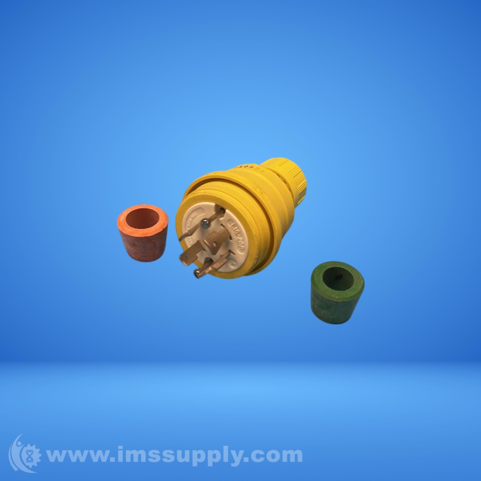 Woodhead 26W76 3 Pole 4 Wire Yellow Locking Plug FNOB