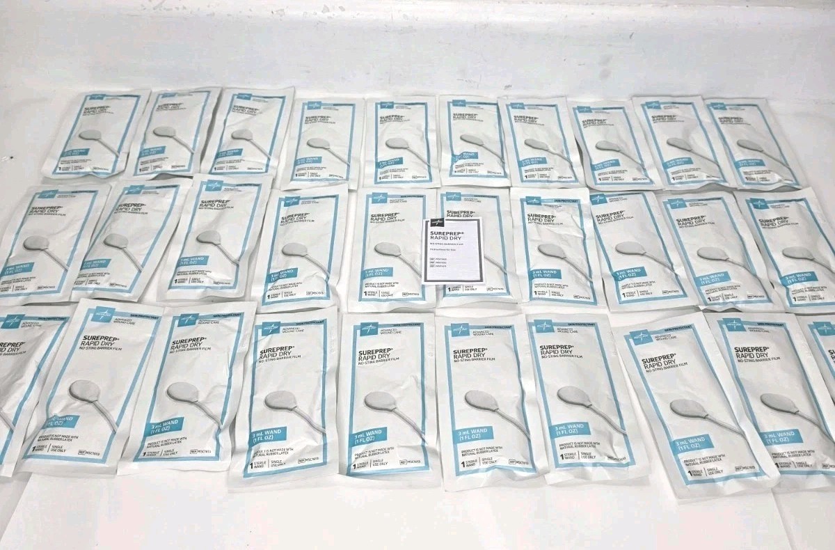 SurePrep Rapid-Dry No-Sting Barrier Film, 3 mL Wand, Box of 25 Exp 2028