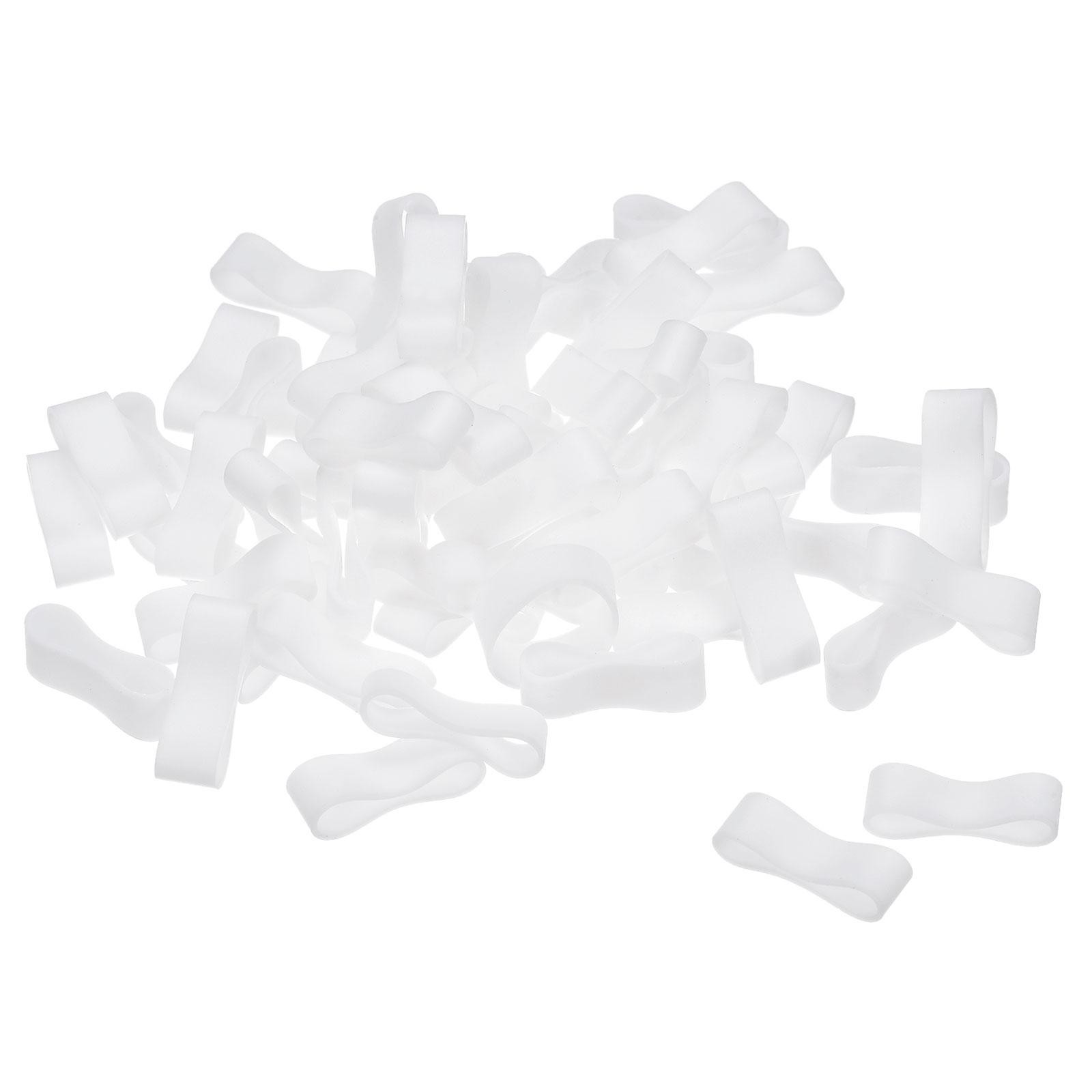 Silicone Rubber Bands Rings 200Pcs Non-slip 15mm Dia 0.7mm Thick 7mm Width