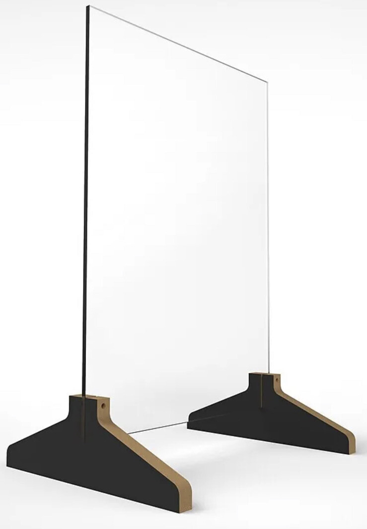 Freestanding Sneeze Countertop Guard 23""H x 15""W  Acrylic Shield (SG2)
