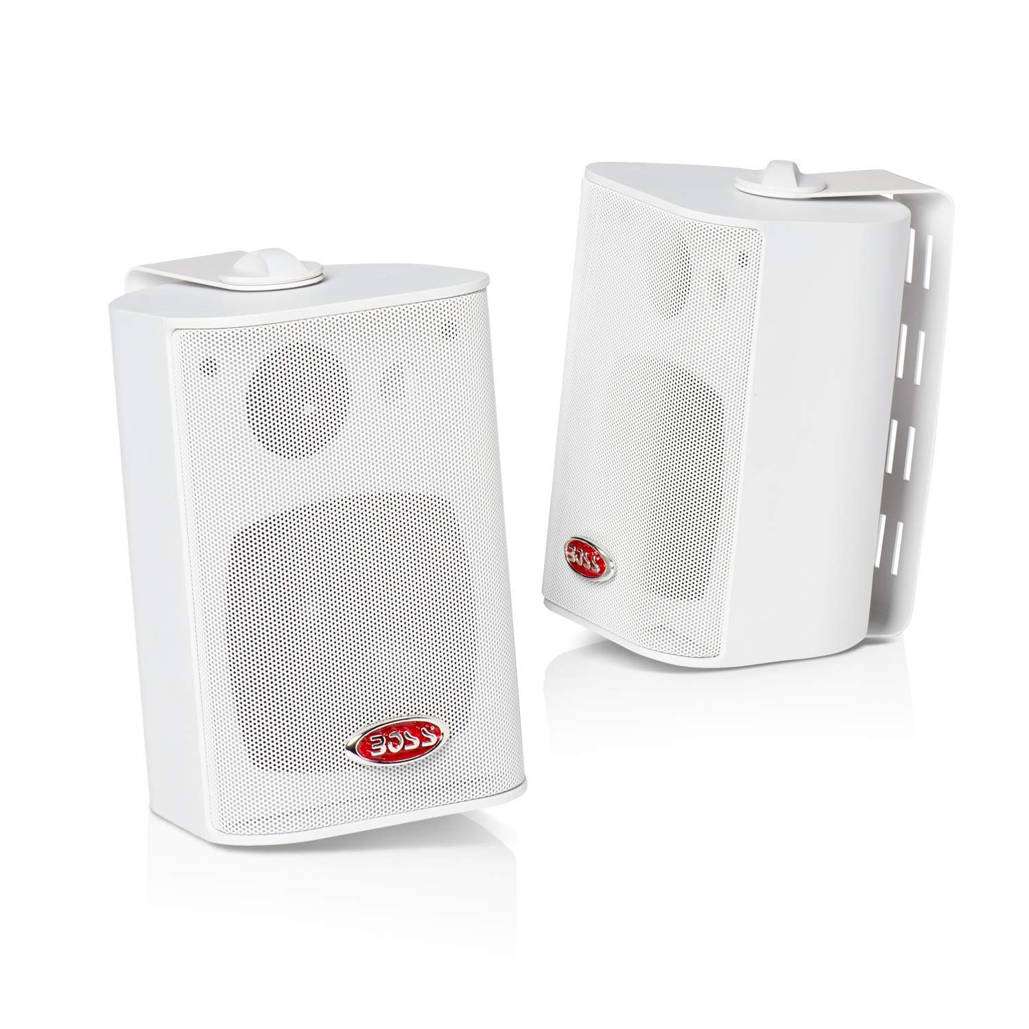 Boss Audio MR4.3W 200-Watt 3 Way Marine 4-Inch Enclosed Under 5 inch, WHITE