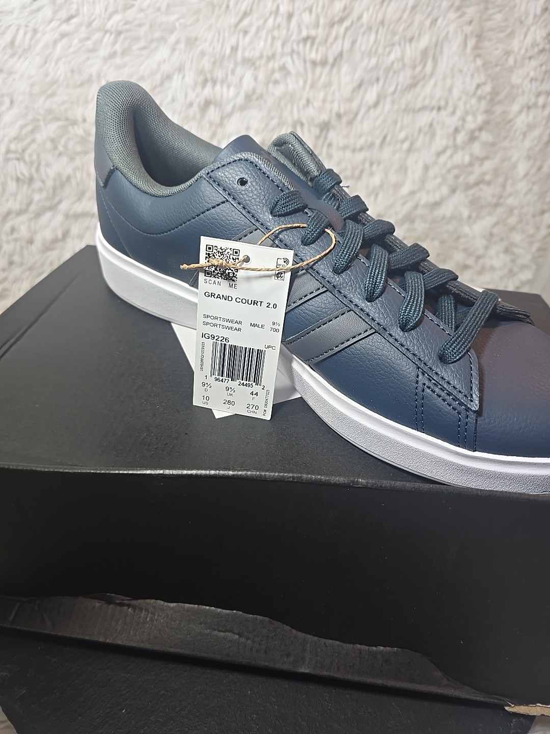 Adidas Grand Court 2.0 Mens Sneakers Casual Lifestyle Shoes Blue IG9226 Size 10
